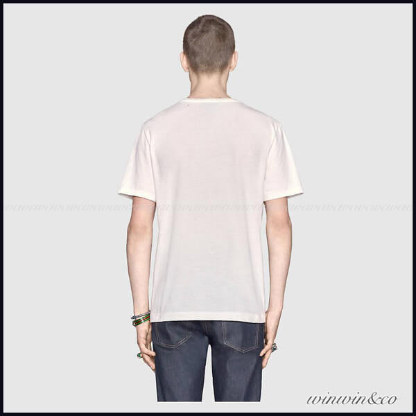 2025新作大人気予約受付中 グッチスーパーコピー グッチ メンズ プリント Tシャツ 440103 X5Q31 9134